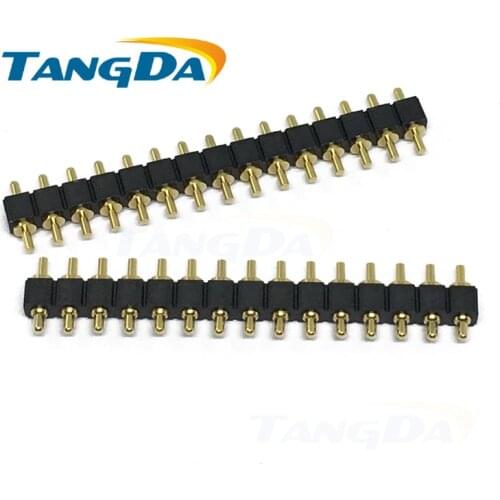 2.54mm pogo pin connectors 15PIN 15P DIP thimble test pogopin 10pin 11pin 12pin 13pin 14pin charge 4 5 6 7 8 9 10mm DIP TANGDA