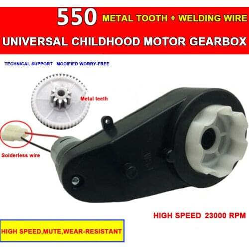 2pcs Gearbox with 12V Motor for Power Wheels, RS550 23000RPM High Speed for Children Ride On Car