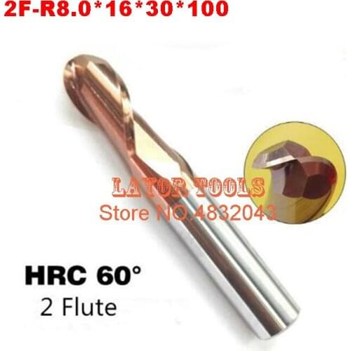 2F-R8*16*30*100 HRC60,carbide Square Flatted End Mills coating:nano TWO flute diameter 16mm, The Lather,boring Bar,cnc,machine