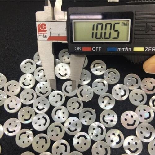 30PCS New !! Natural Mother of Pearl Shell 10mm White Smile shape Beads Pendant charms for Jewelry Making DIY Bracelet Necklace