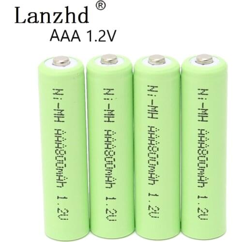 AAA Rechargeable Battery 1.2V Batteries AAA Rechargeable NI MH Battery 800mah Batteries for Remote Control Toy (4PCS or 8PCS)