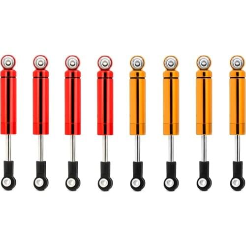 8Pcs Metal Shock Absorber Damper for Wltoys 144001 124019 124018 RC Car Spare Parts Upgrade Accessories,Yellow & Red