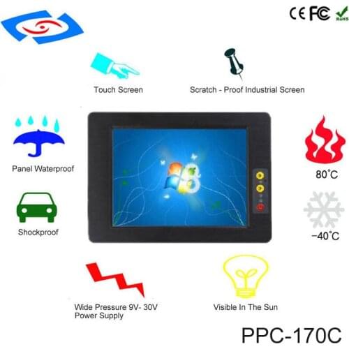 Low Cost 17 Inch Touch Screen Industrial Tablet PC IP65 Fanless Design With All In One Rugged Computer For Factory Automation