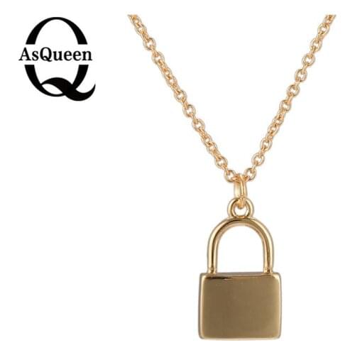 Long Necklaces & Pendants Lock Fashion Chain Collares Mujer Statement Necklace