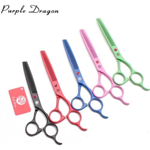Pet Thinning Scissors 6.5" Purple Dragon JP Stainless Dog Grooming Scissors Thinning Shears Dog Grooming Scissors Colorful Z4100