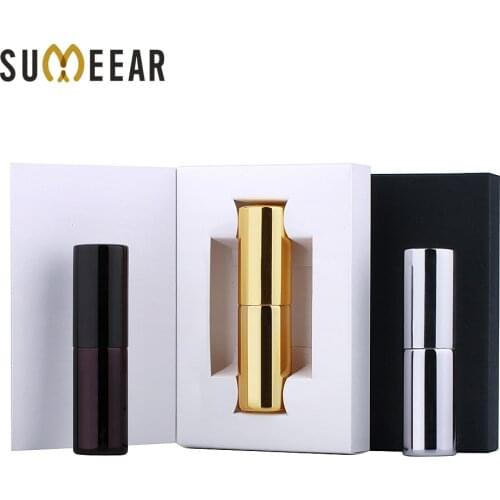 50 Pieces/Lot 5ml Spray Perfume Bottle With Package Box White or Black Perfume Atomizer Glass Bottle with PackageBox Together