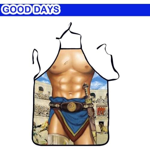 Gladiator Funny apron Christmas New Year Party Bar Restaurant Apron Outdoor Barbecue Apron Wedding Funny Apon