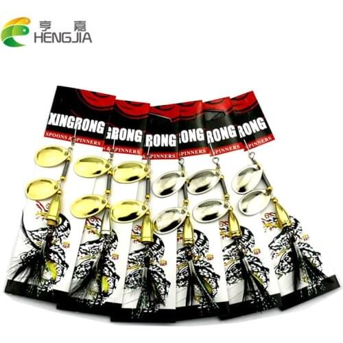 HENGJIA 5PC 8.8CM 10G Metal jig fishing spoon feather hooks Sequins isca Artificial Bass spinner bait carp fishing lure