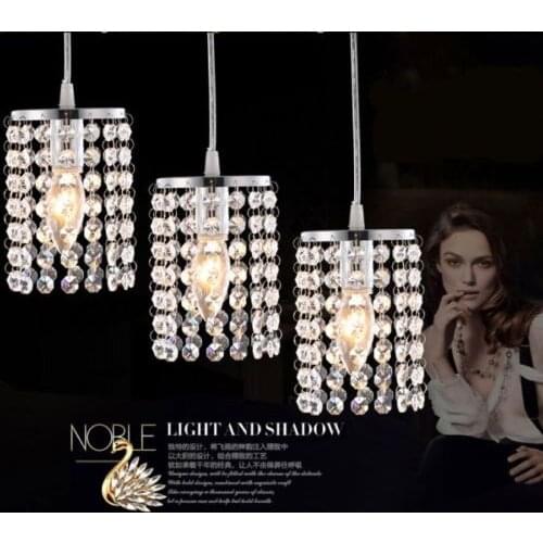Crystal E27 Fixture Lighting Bedroom Pendant Lamp Lights 90-220v Crystal lamp