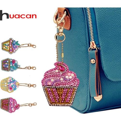 Huacan Special Shaped Diamond Painting Keychain Cartoon 5d Diy Diamond Mosaic Accessories Keyring Bag Gift