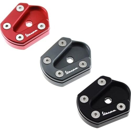 Motorcycle CNC Alunimun Kickstand Foot Side Stand Enlarge Extension Pad Support Plate For Vespa primavera sprint150 LX 150 s150