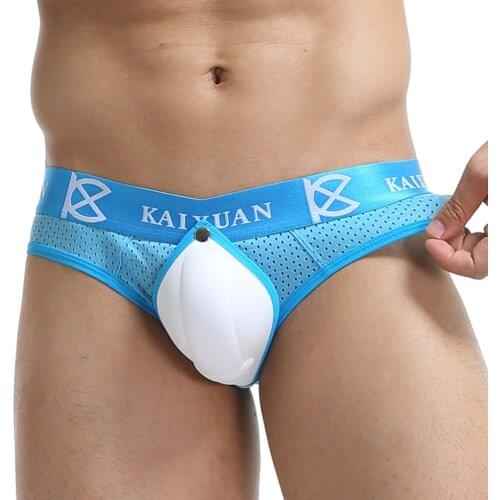 Mens U-Bulge Cup Pouch Underwear Bikini Stretchy Breathable Removable Penis Bag Sexy Underpants U Convex Pouch Briefs Panties