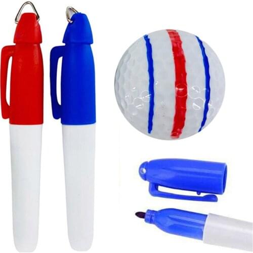 Golf Ball Line Liner Ball Marking Alignment Tool and 2 Golf Ball Marker Pens Practical Convenient Line Drawing Alignment tool