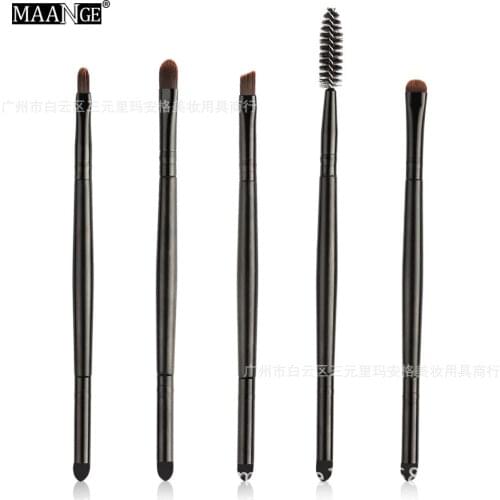 Hot Selling MAANGE 5 Double Head Eye Shadow Brush Set Makeup Tool Cosmetic Gift for Women