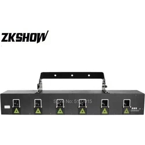 2PCS/Lot 6 Head 1W 2W Full Color LED Animation Laser Light for DJ Disco Club Party Wedding Show Event Performance Stage Lighting