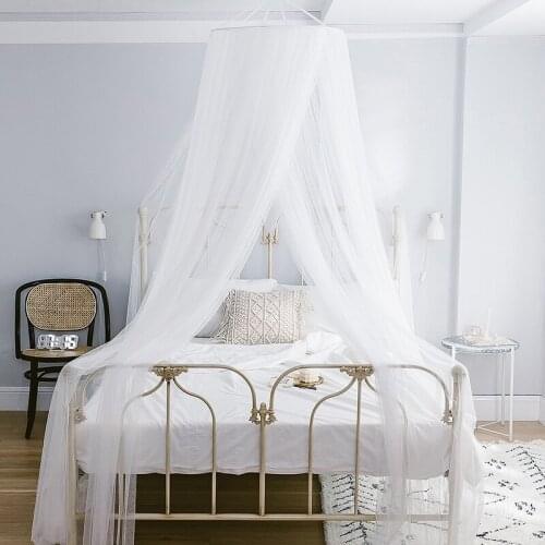 Romantic Hung Dome Mosquito Net Princess Insect Bed Canopy Netting gray pink,green white Lace Round Mosquito Nets Curtain For Be