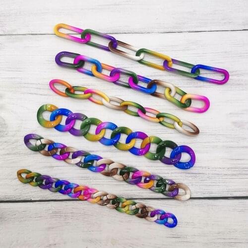 20pcs/lot Acrylic Resin Loops Handbag Chains DIY Detachable Replacement Shoulder Strap Bag Strap Bands Hairpin Accessories N436