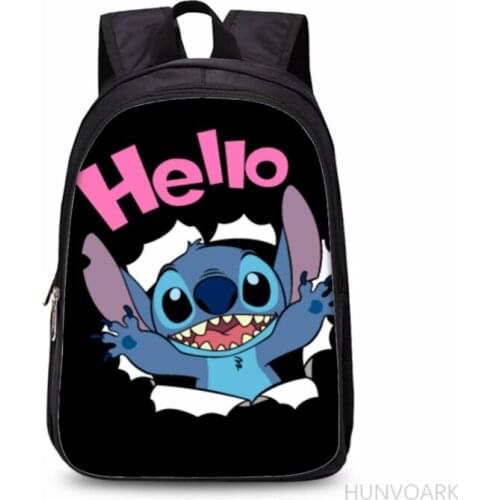 Stitch 3D Print School Bag Cartoon Teenager Boys Girls Backpacks Cool Cute Kids Schoolbags 11-16inch Children Bookbags