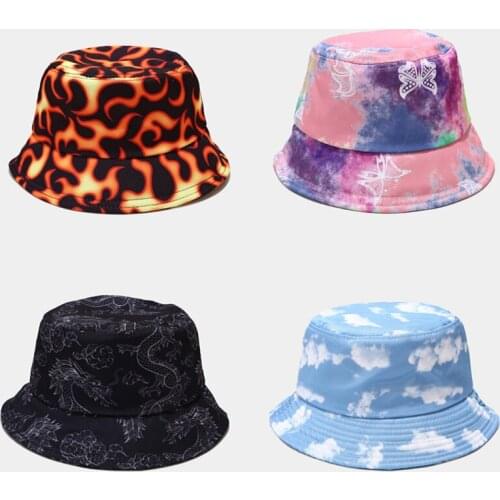 Womens Appa Cow Print Bucket Hat Colorful Print Pattern Fisherman Hat Tide Men Women Street Trend Basin Outdoor Sun Protection