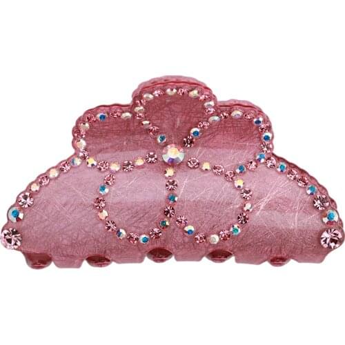 Amazing Trendy Hair Claw - Womens Rhinestone Hair Accessory Lady Crab Hairpin - Big Hair Barrette for Thick Tiara Shower Daily