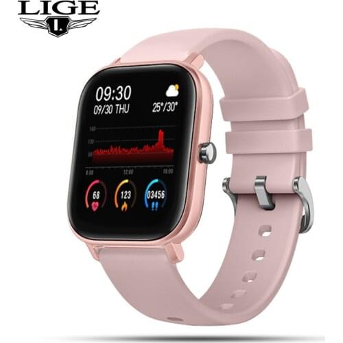 LIGE Fitness Sports Multifunctional Women Smart Watch Heart Rate Pedometer Blood Pressure Monitoring Ladies Smartwatch Relogio