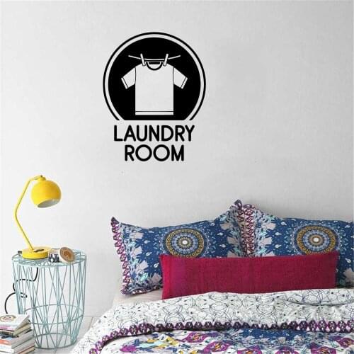Laundry Shirt Wall Stickers For Laundry Room Wash Room Living Room Toliet Wall Decoration Wall Art Mural Vinyl Sticker ph836