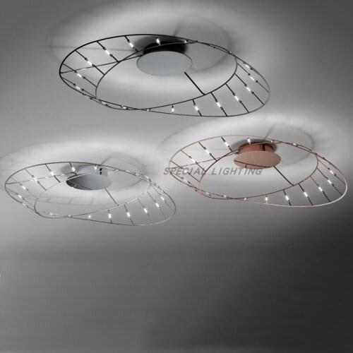 Postmodern iron art special-shaped creative iron wire living room ceiling lamp designer personality art restaurant lamp