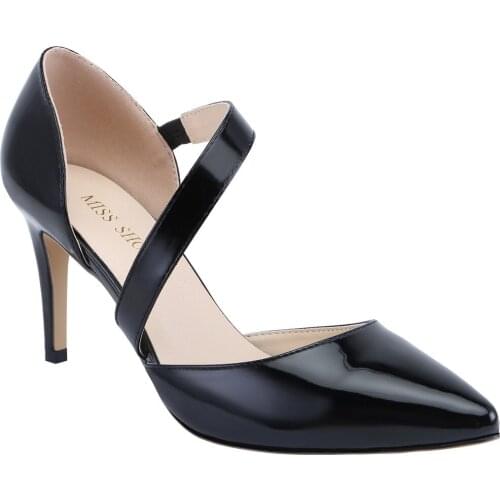 Women Pumps Fashion 9CM Sexy Slip-on High Heels Pointed Toes Thin Heel Black Office Party Dress Wedding Shoes Plus Size