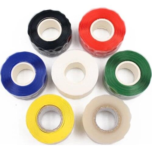 0.5mm*25mm*3m Waterproof Silicone Performance Repair Tape Hot Sale Bonding Rescue Self Fusing Wire Hose Transparent Film Tape