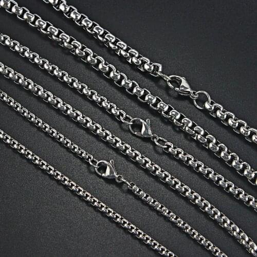 1pcs Stainless Steel Chain Necklace Trendy Punk Sport Style Chain Vintage Handsome Necklace