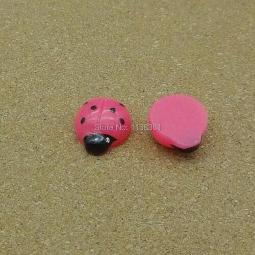 1pcs/lot resin solid hot pink beetle cartoon 15mm fairy garden gnome moss terrarium decor crafts bonsai home DIY A112-6