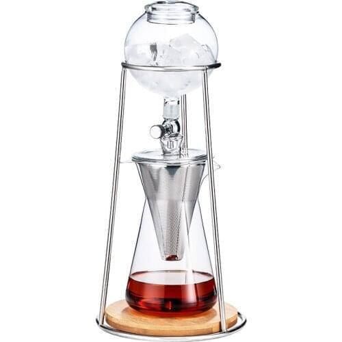 2-4 Cups Ice Drip Coffee Pot Ice Brewing Coffee Machine Cold Extraction Pot Ice Drip Coffee Maker Home Kitchen Coffee Tool