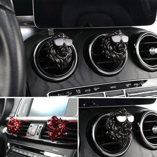 2021 Creative Lion Car Perfume Unique Design Car Air Freshener Cool Car Fragrance Vent Clip Smell The Car Accesories Interior