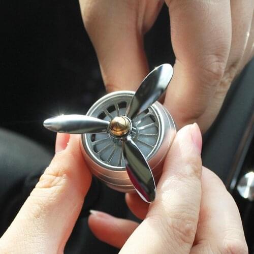 Car Air Vent Freshener Metal Perfume Clip LED Fan Decor Fragrance Aromas Diffuser 2020