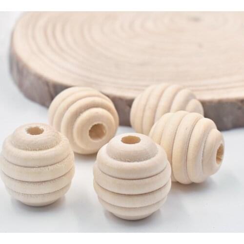 20mm Theaceae Log Color Thread Wooden Bead round Beads Scattered Beads Baby Molar Toy Accessories jewlery making supplies