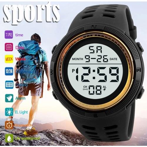 Brand Digital Wristwatch Men Relog Digital Led Stopwatch Date Sport Outdoor Electronic Watches Montre Digitale Homme#p3