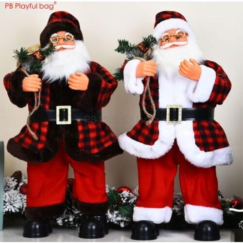 Playful bag 2020 New Santa Claus action figure Musical shaking Santa toys Funny kids toys Christmas gifts for Children AA88