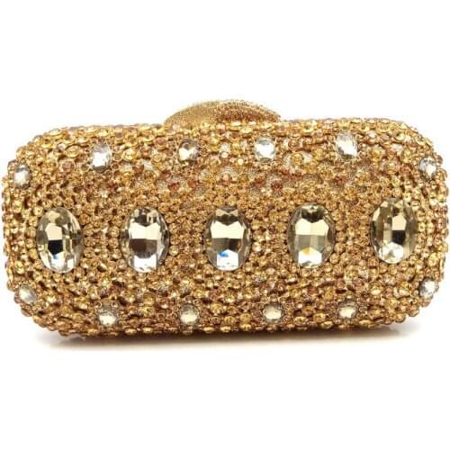 Elegant women evening party good quality handbag diamonds luxury clutches elegant crystal purses Bridal wedding party purses