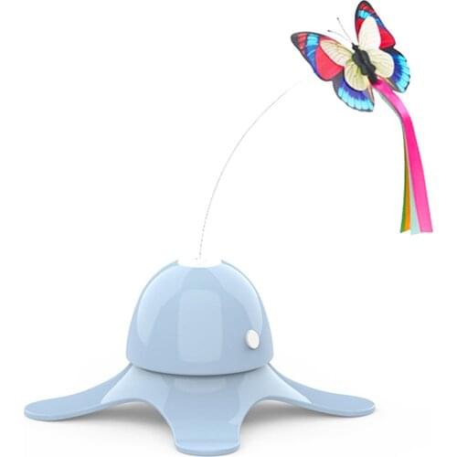 Electronic Pet Cat Toy Automatic Cat Exercise Toy Butterfly Stick Intelligent Rotating Toys JS22