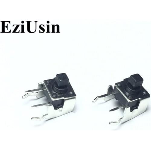 EziUsin 6*6*7.3 With Stent Square Head Botton PCB Keyboard Light Touch Quiet Micro Switch Mini Touch Keys Interrupteur DIY