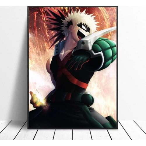 Katsuki Bakugou - Artwork Art Canvas Poster Home Decor Painting No Frame