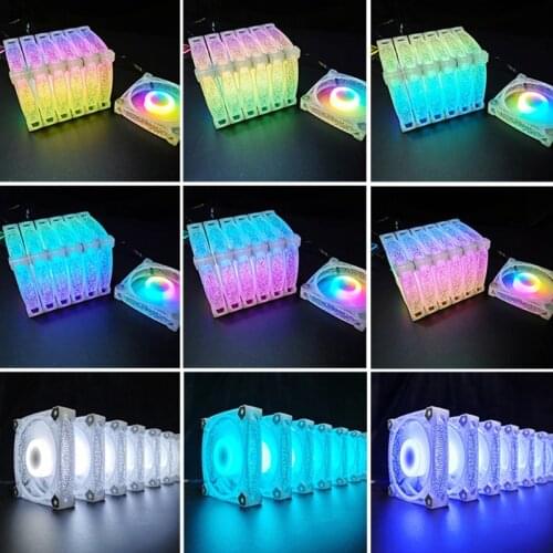 Coolmoon 4Pin PWM 5V 3Pin ARGB Colorful Computer Heatsink Cooler Radiator 12cm Cooling Fan For Chassis PC Case