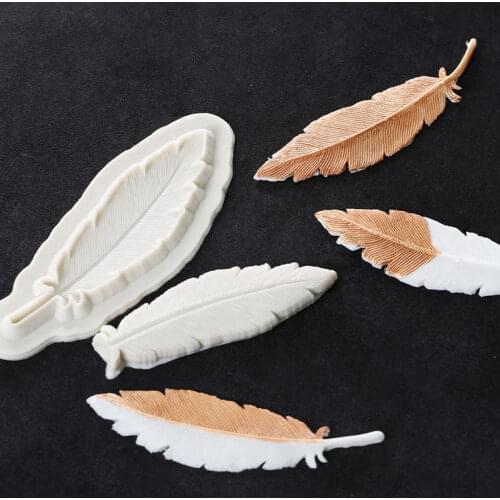 Luyou 3D Feather Silicone Mat Chocolate Fondant Cake Mold Bakeware Wedding Cake DIY Decorating Tools FM1516