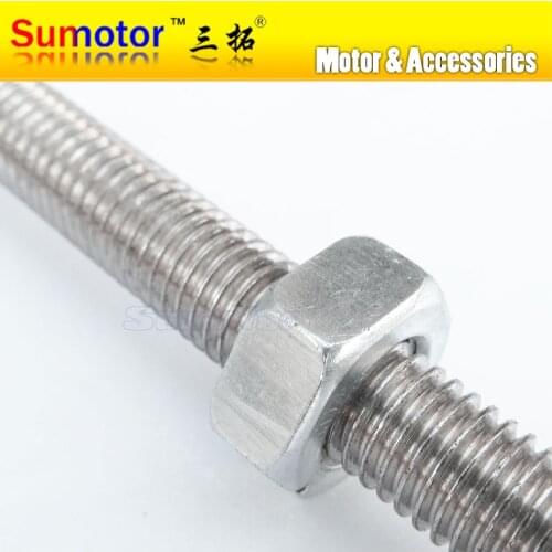 M6x320 6*320 Stainless Steel All Thread Threaded Rod Bar Studs machine screw fastener trasmission Double Headed Bolt Hex Nuts