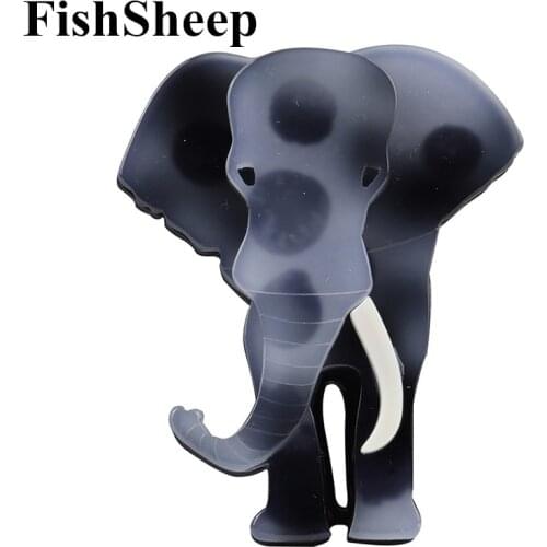 FishSheep Fashion Acrylic Large Elephant Brooch Lovely Animal Thailand Elephant Resin Brooches Pins Jewelry For Women Gifts