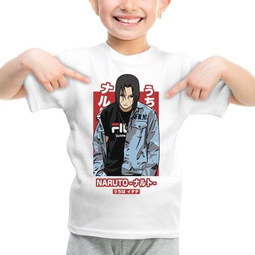 Naruto Fashion T Shirt for Children Boy Girls Short Sleeve T-Shirt Tee Tops for Kids Costume Summer Clothes Cool Clothing Shirts