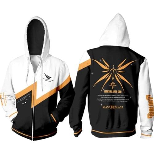 Hot Game Honkai Impact 3 Zip Up Men Boy Hoodies Sweatshirts Streetwear Hip Hop Hooded Zipper Jacket Men Anime Cosplay Clothes