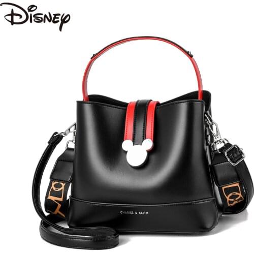 Disney Cartoon Mickey Retro Ladies Handbag Large Capacity Multifunctional PU All-match Fashion Ladies One-shoulder Messenger Bag