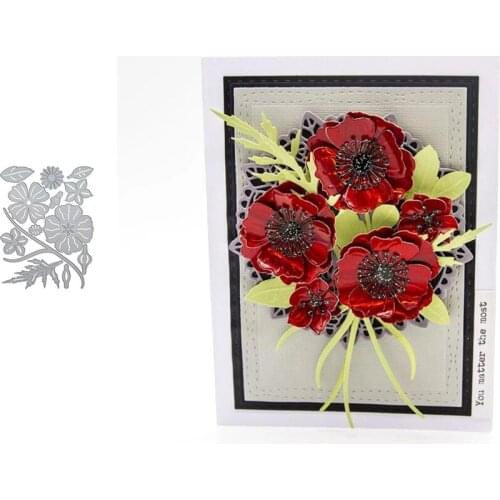 2021 New Blooming Flowers Metal Cutting Dies for Scrapbooking Stencil Knife Mould Blade Punch Model Craft Decoration Template