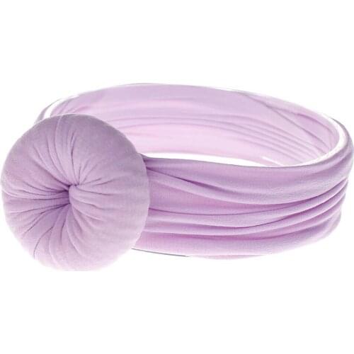 Baby Solid Color Headband Round Ball Decoration Fashion Cute Elastic Breathable Hair Accessories Clothing Set For Girls 0-4Years